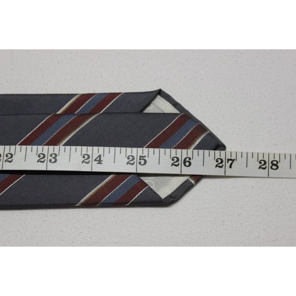 Christian Dior vintage gray striped‎ classic tie - Picture 9 of 10